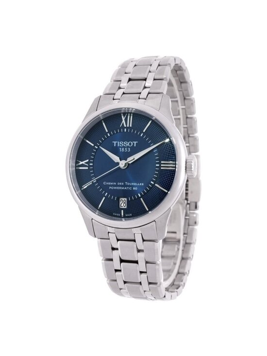 NWT Tissot Chemin Des Tourelles Powermatic 80 Automatic Blue Dial Watch